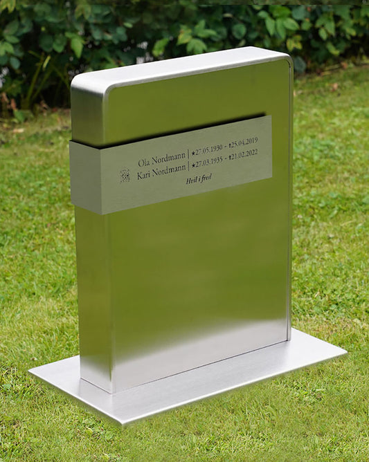 Gravstøtte - Rett bakfeste rustfritt